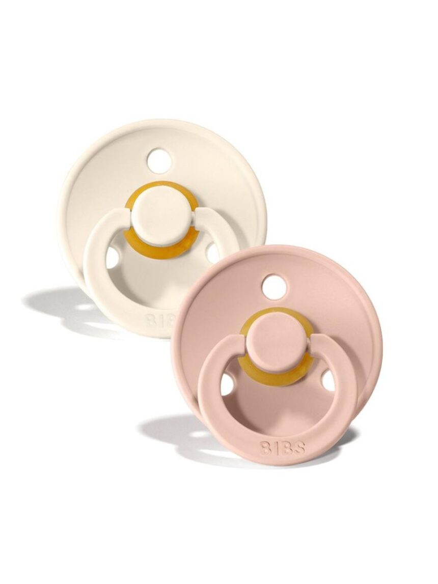 Bibs colour πιπίλες καουτσούκ 2τμχ 18m+ ivory/blush 12.130253 - BIBS