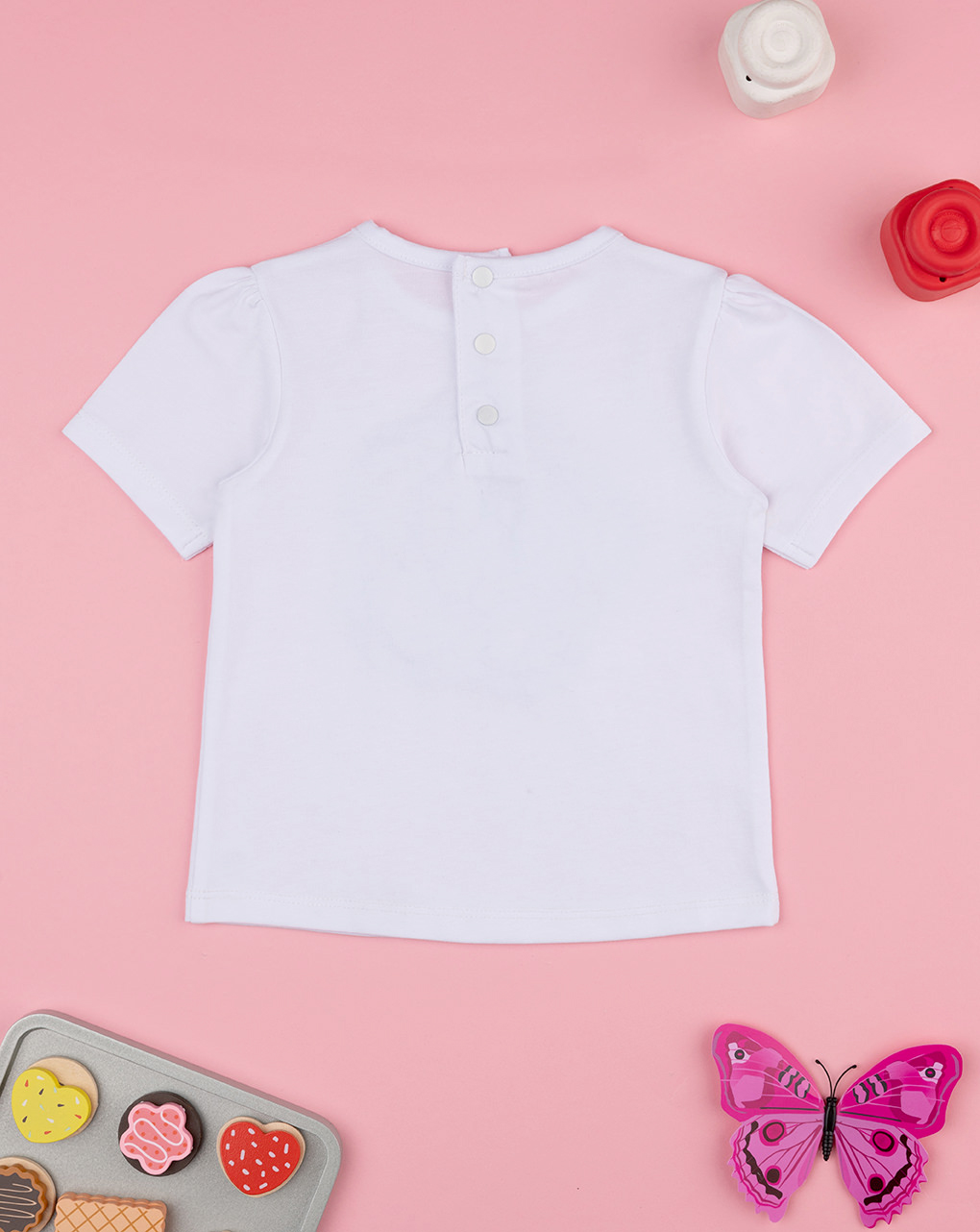 βρεφικό t-shirt λευκό με λουλούδι για κορίτσι - Prénatal