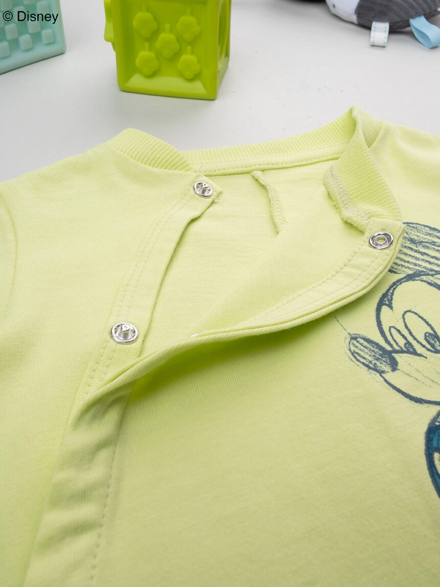βρεφικό φορμάκι λαχανί με τον mickey για αγόρι - Prénatal