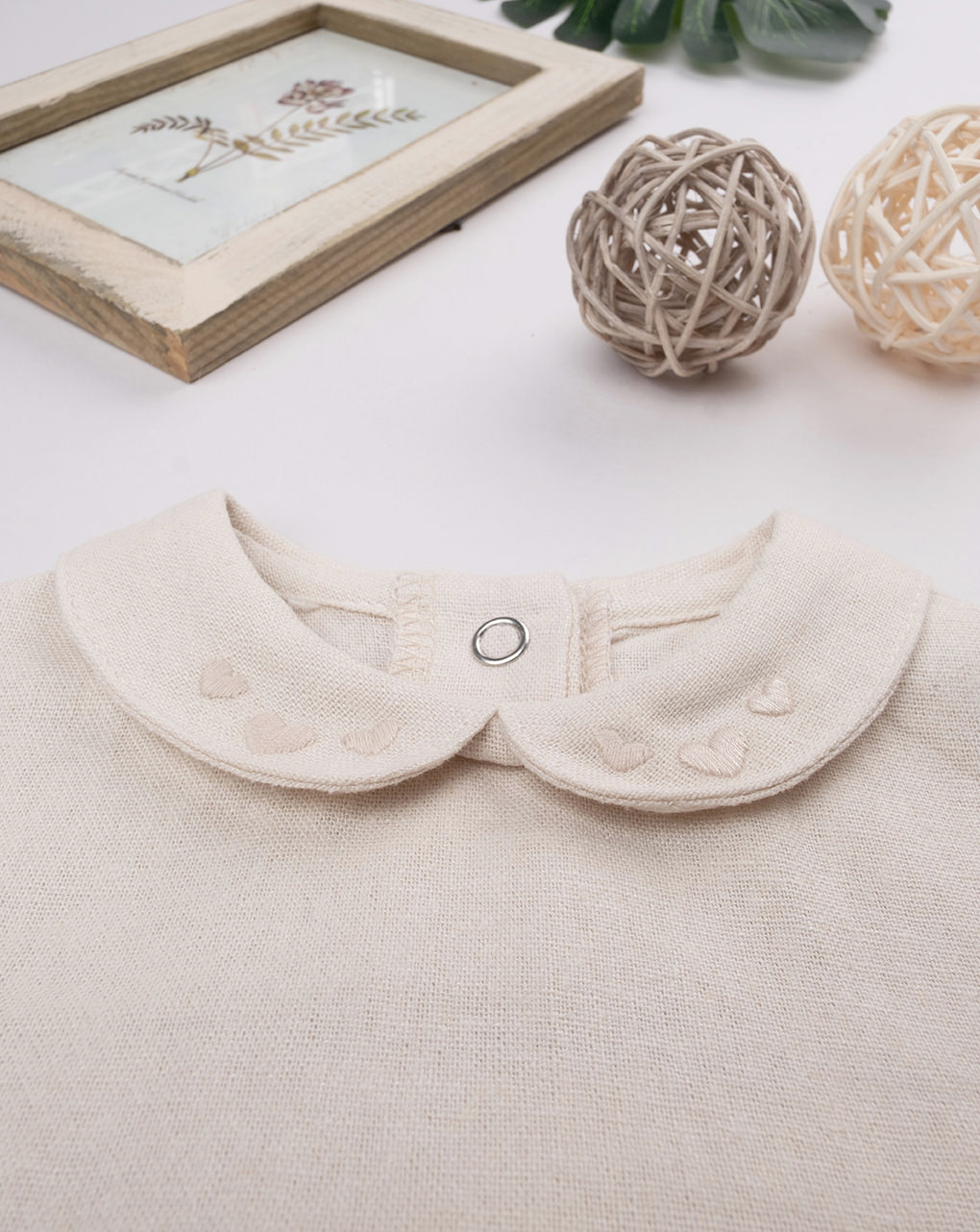 βρεφικό φόρεμα μπεζ/λευκό elegant για κορίτσι - Prénatal