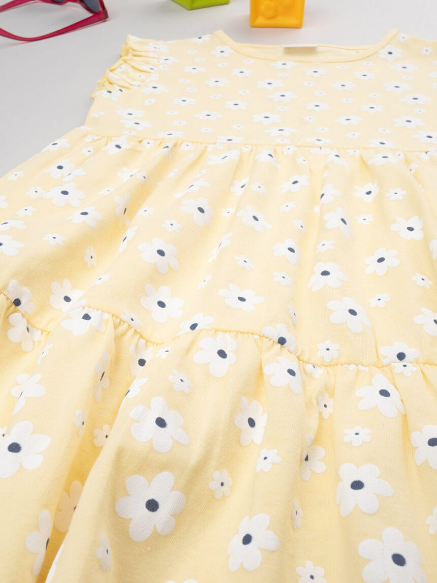 παιδικό φόρεμα κίτρινο με μαργαρίτες για κορίτσι - Prénatal