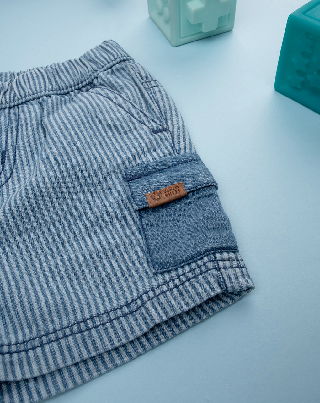 βρεφικό σετ t-shirt και σορτσάκι denim για αγόρι - Prénatal