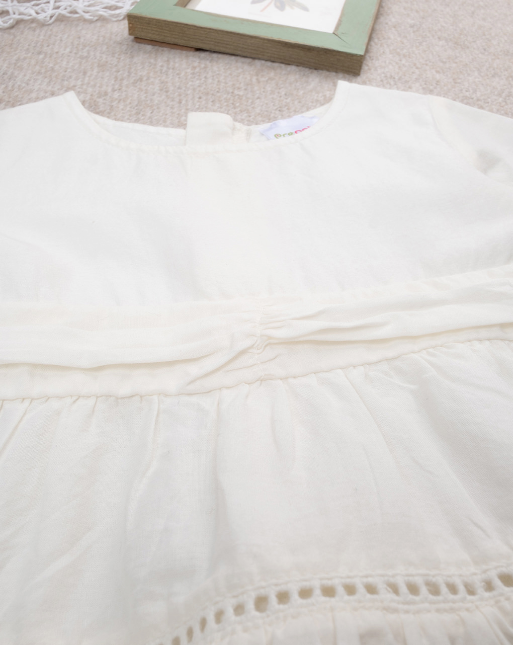 βρεφικό φόρεμα λευκό elegant για κορίτσι - Prénatal