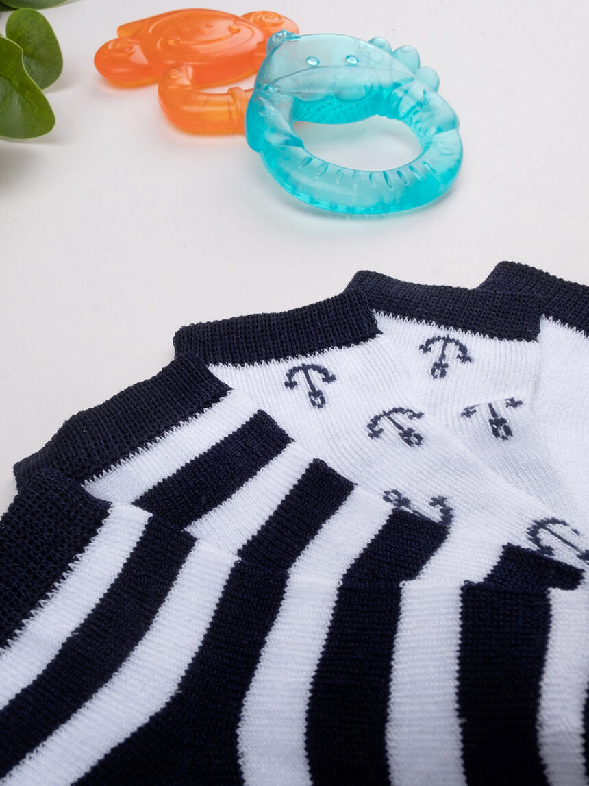 βρεφικά καλτσάκια πακέτο x3 navy για αγόρι - Prénatal