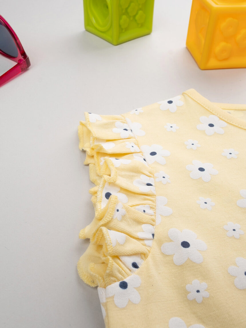 παιδικό φόρεμα κίτρινο με μαργαρίτες για κορίτσι - Prénatal