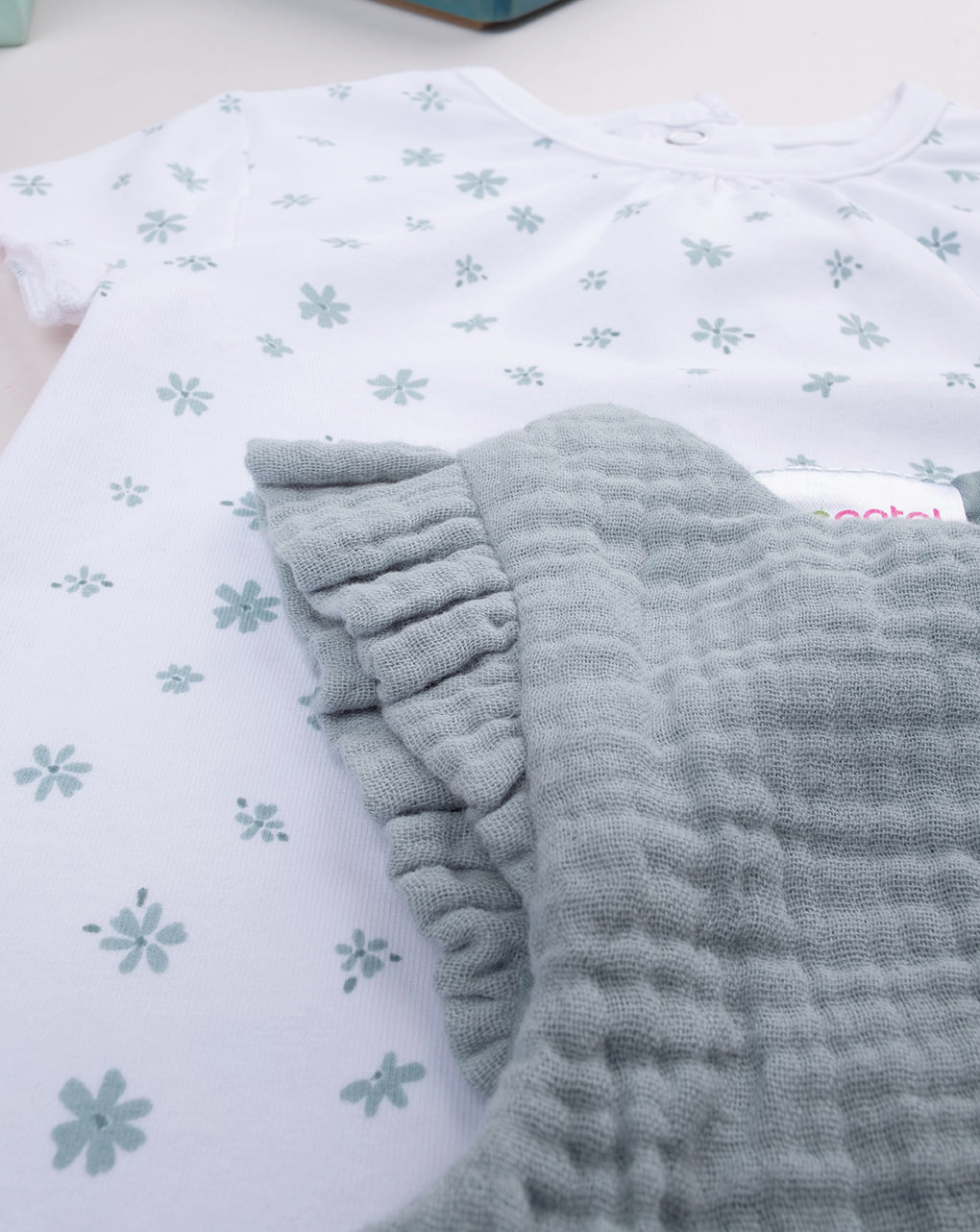 βρεφικό σετ t-shirt και σαλοπέτα μουσελίνα για κορίτσι - Prénatal