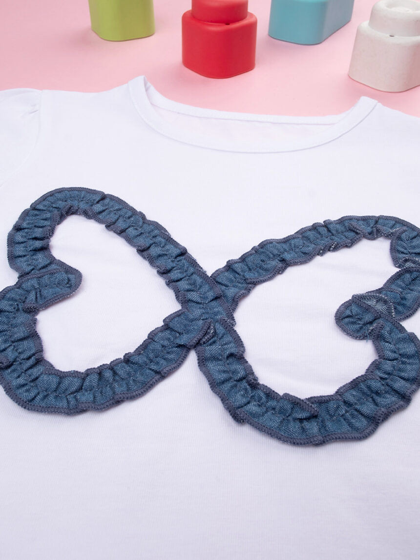 παιδικό t-shirt λευκό με πεταλούδα για κορίτσι - Prénatal