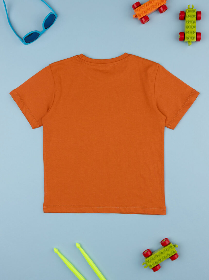 παιδικό t-shirt πορτοκαλί με δεινόσαυρους για αγόρι - Prénatal
