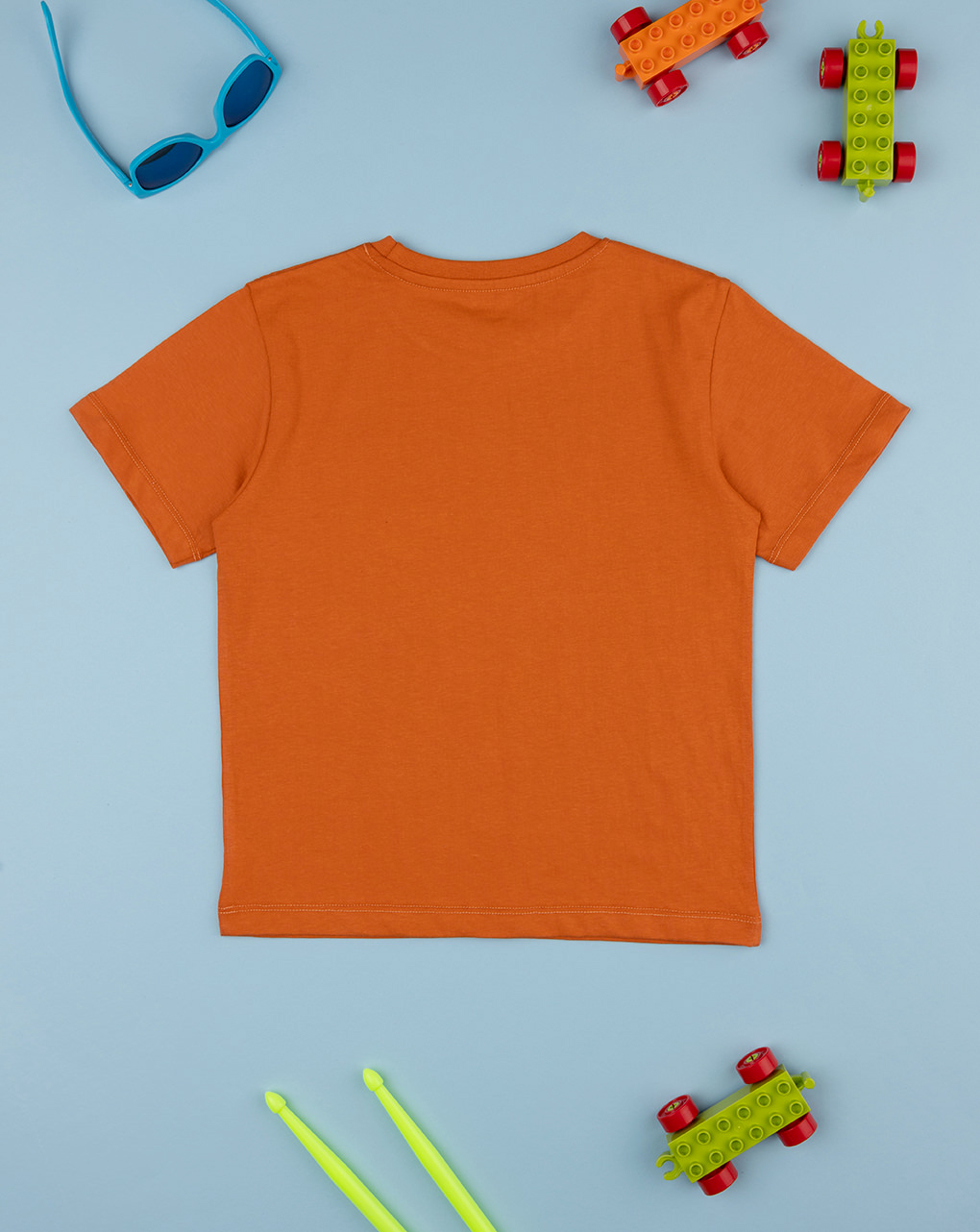 παιδικό t-shirt πορτοκαλί με δεινόσαυρους για αγόρι - Prénatal