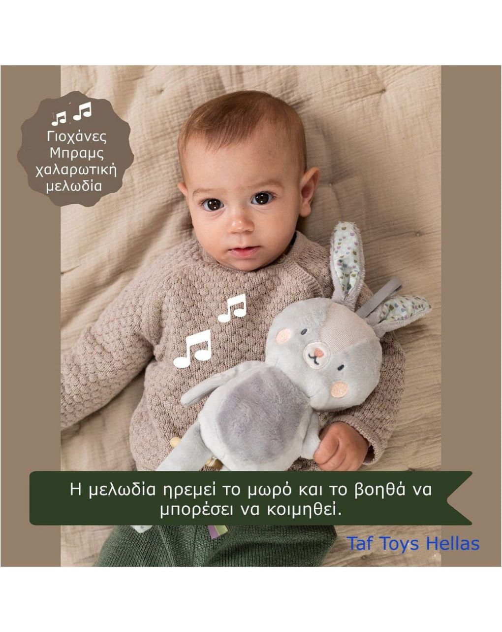 Taf τoys μουσικό λαγουδάκι rylee musical bunny t-13165 - Taf-toys