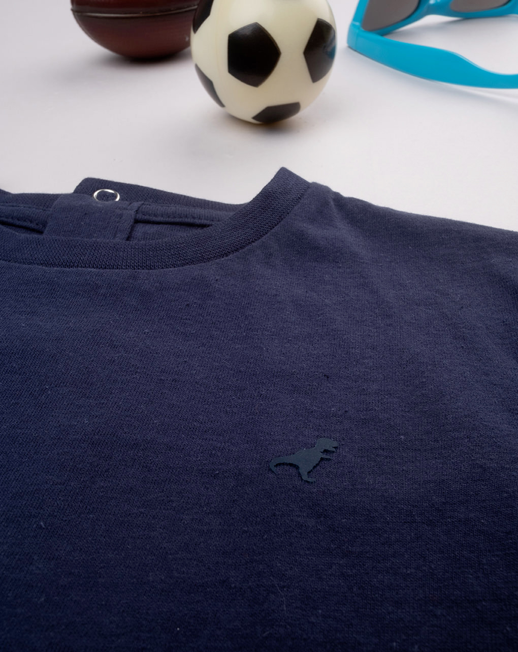 βρεφικό t-shirt μπλε με δεινόσαυρο για αγόρι - Prénatal