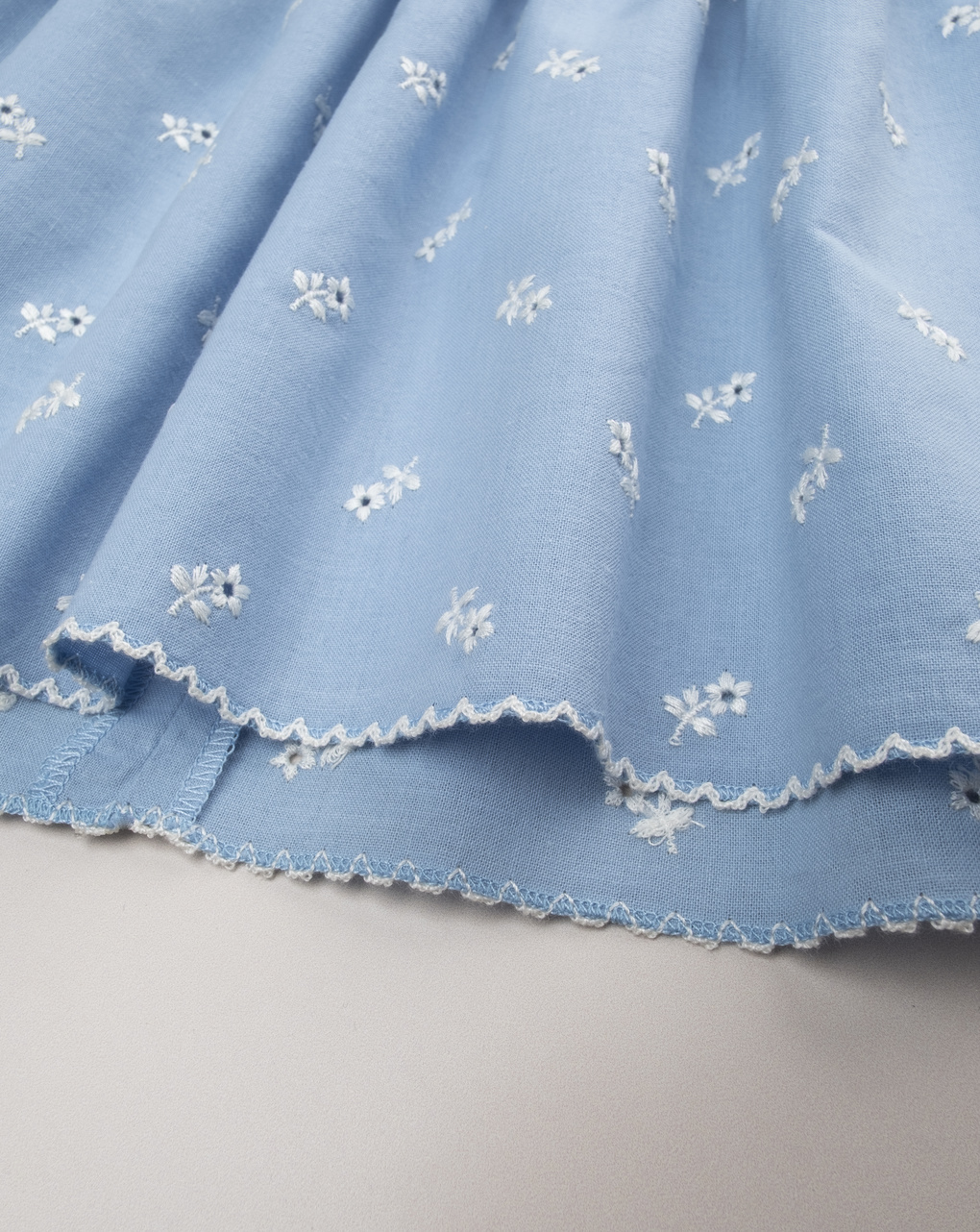 βρεφικό φόρεμα γαλάζιο φλοράλ premium για κορίτσι - Prénatal