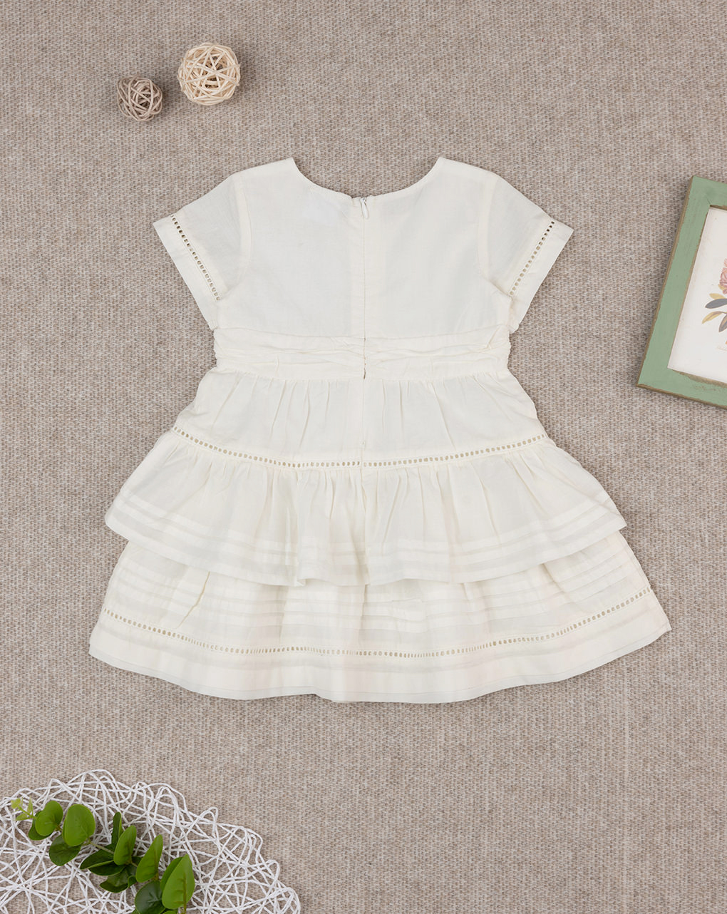 βρεφικό φόρεμα λευκό elegant για κορίτσι - Prénatal