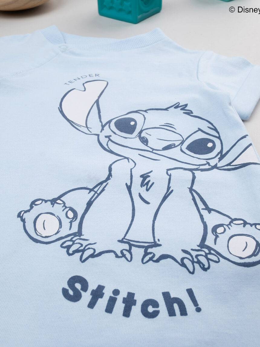 βρεφικό φορμάκι γαλάζιο με τον stitch για αγόρι - Prénatal