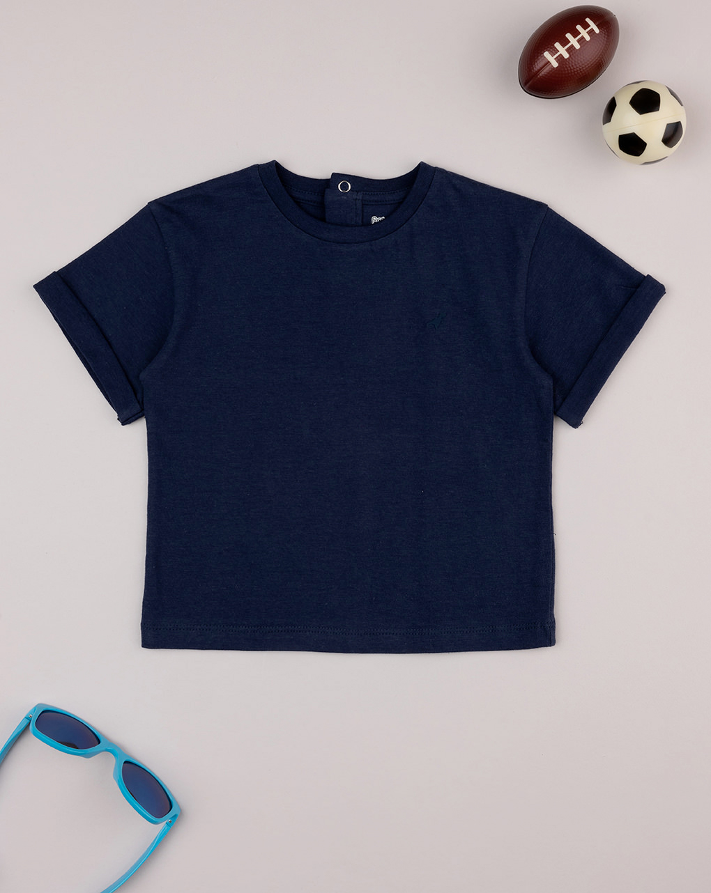 βρεφικό t-shirt μπλε με δεινόσαυρο για αγόρι - Prénatal