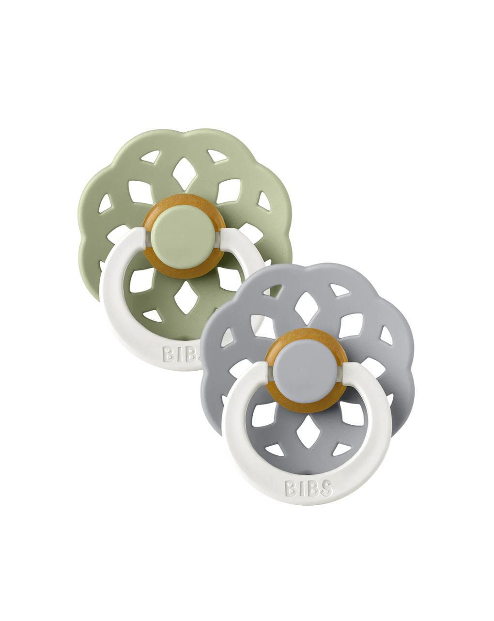 Bibs σετ πιπίλες 2τμχ boheme glow (6-18m) sage/cloud 240124 - BIBS