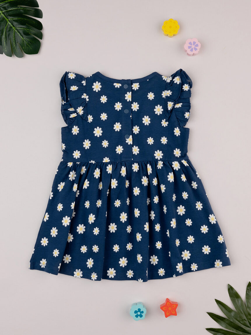 βρεφικό φόρεμα μπλε με μαργαρίτες για κορίτσι - Prénatal