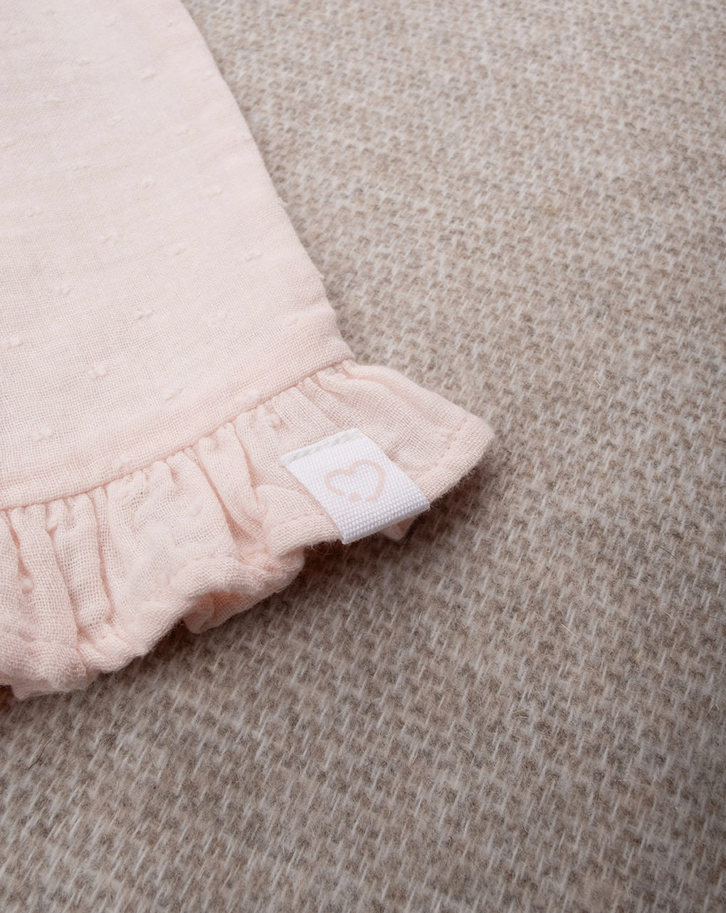 βρεφικό πουκάμισο ροζ με βολάν για κορίτσι - Prénatal