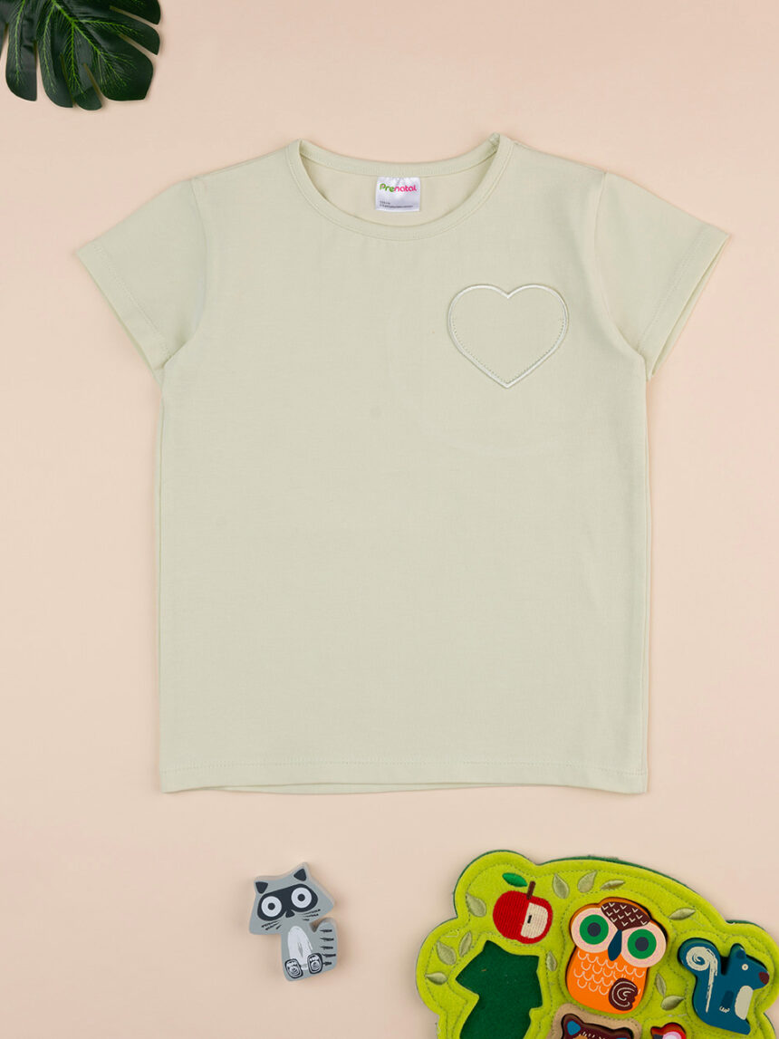 παιδικό t-shirt πράσινο με καρδούλα για κορίτσι - Prénatal