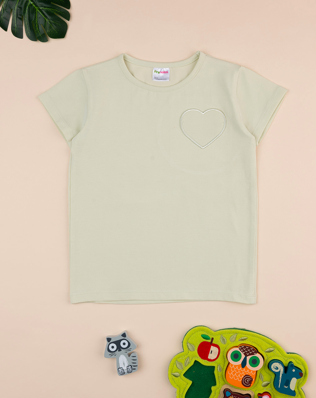 παιδικό t-shirt πράσινο με καρδούλα για κορίτσι