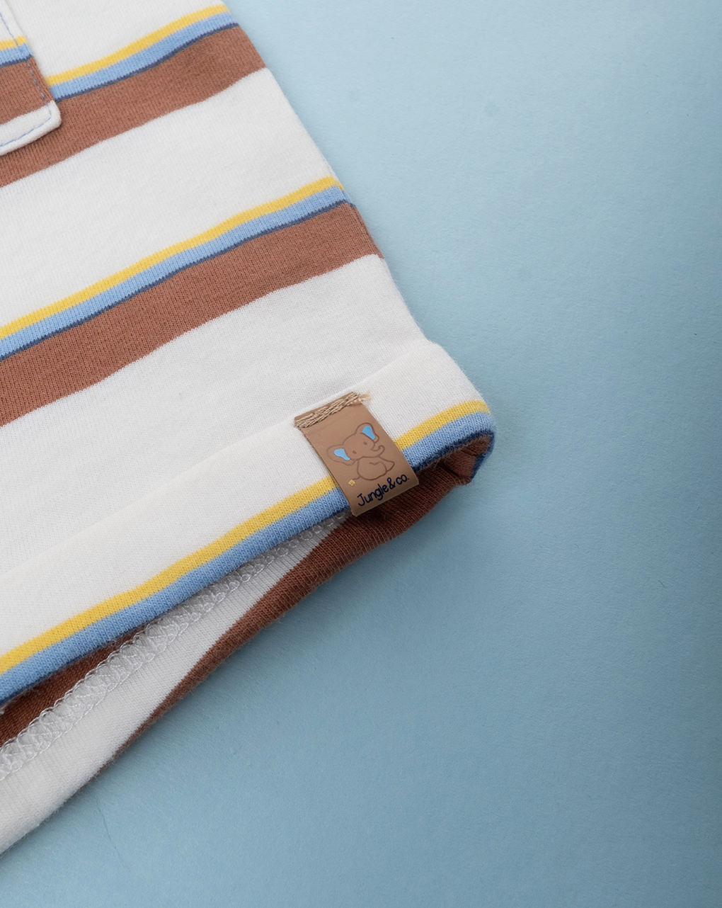 βρεφικό φορμάκι λευκό ριγέ safari για αγόρι - Prénatal