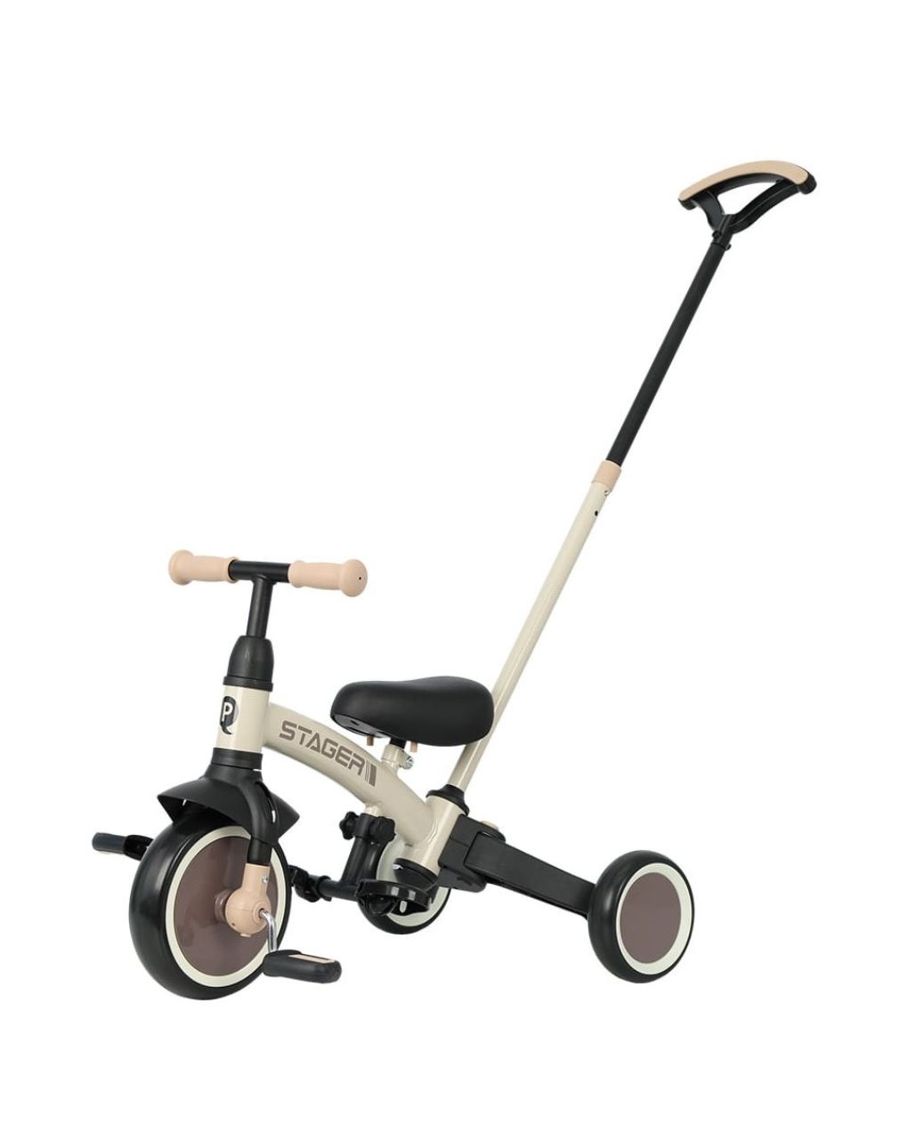 Qplay ποδήλατο τρίκυκλο stager 3in1 brown 01-1212075-03