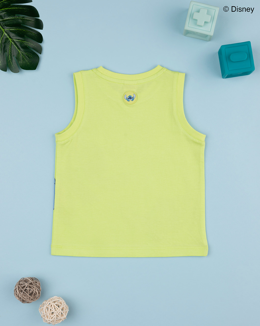 βρεφική αμάνικη μπλούζα λαχανί stitch για αγόρι - Prénatal