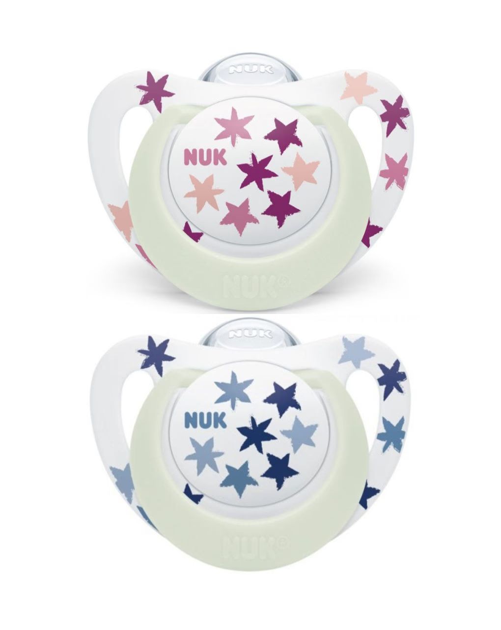 Nuk πιπίλα σιλικόνης star night 18-36m (2 σχέδια) 10739749 - Nuk