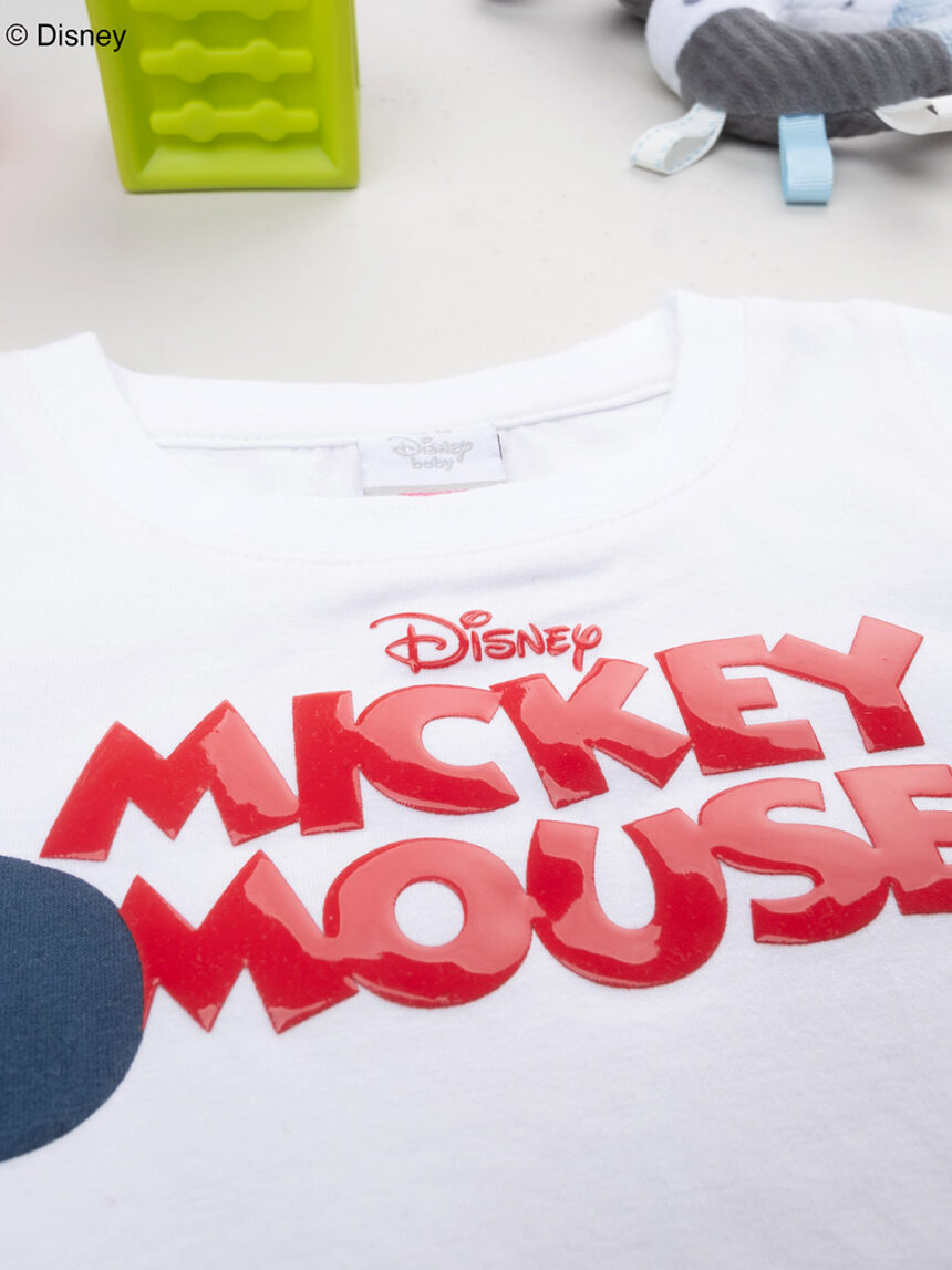 βρεφική αμάνικη μπλούζα λευκή mickey για αγόρι - Prénatal