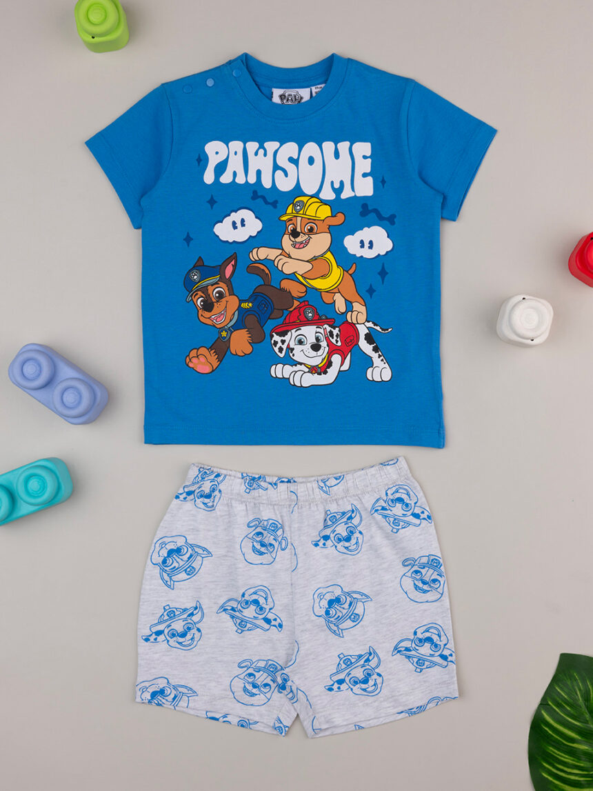 βρεφική πιτζάμα μπλε/γκρι paw patrol για αγόρι - Prénatal