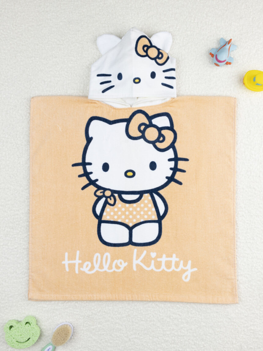 βρεφικό πόντσο θαλάσσης πορτοκαλί hello kitty για κορίτσι - Prénatal