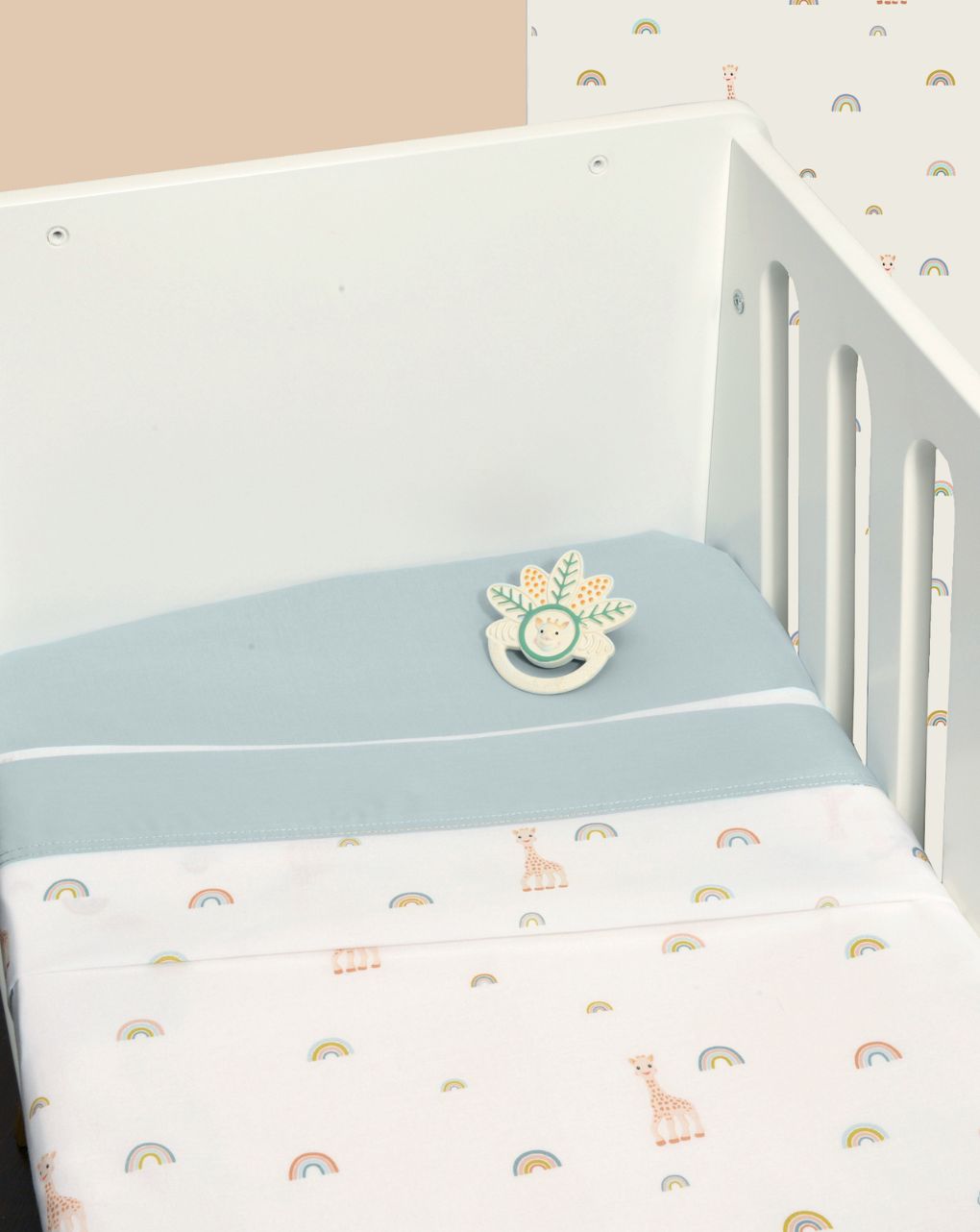 Sophie la girafe σεντόνια λίκνου σετ 2 75x110 σχέδιο 503 46-6704/503 - SOPHIE LA GIRAFE