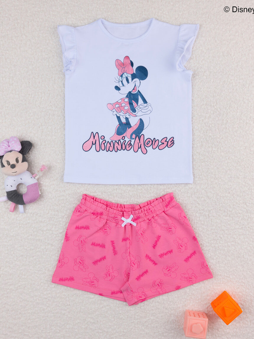 παιδικό σετ t-shirt και σορτσάκι minnie για κορίτσι - Prénatal