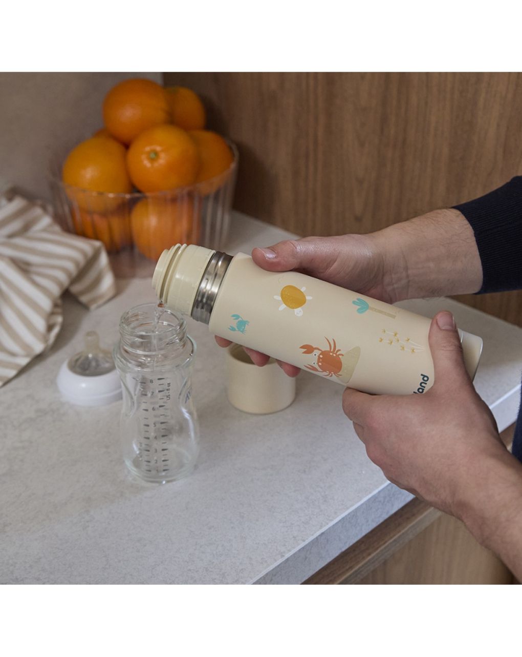 Miniland θερμός υγρών thermy 500ml ocean crab ml89641 - Miniland