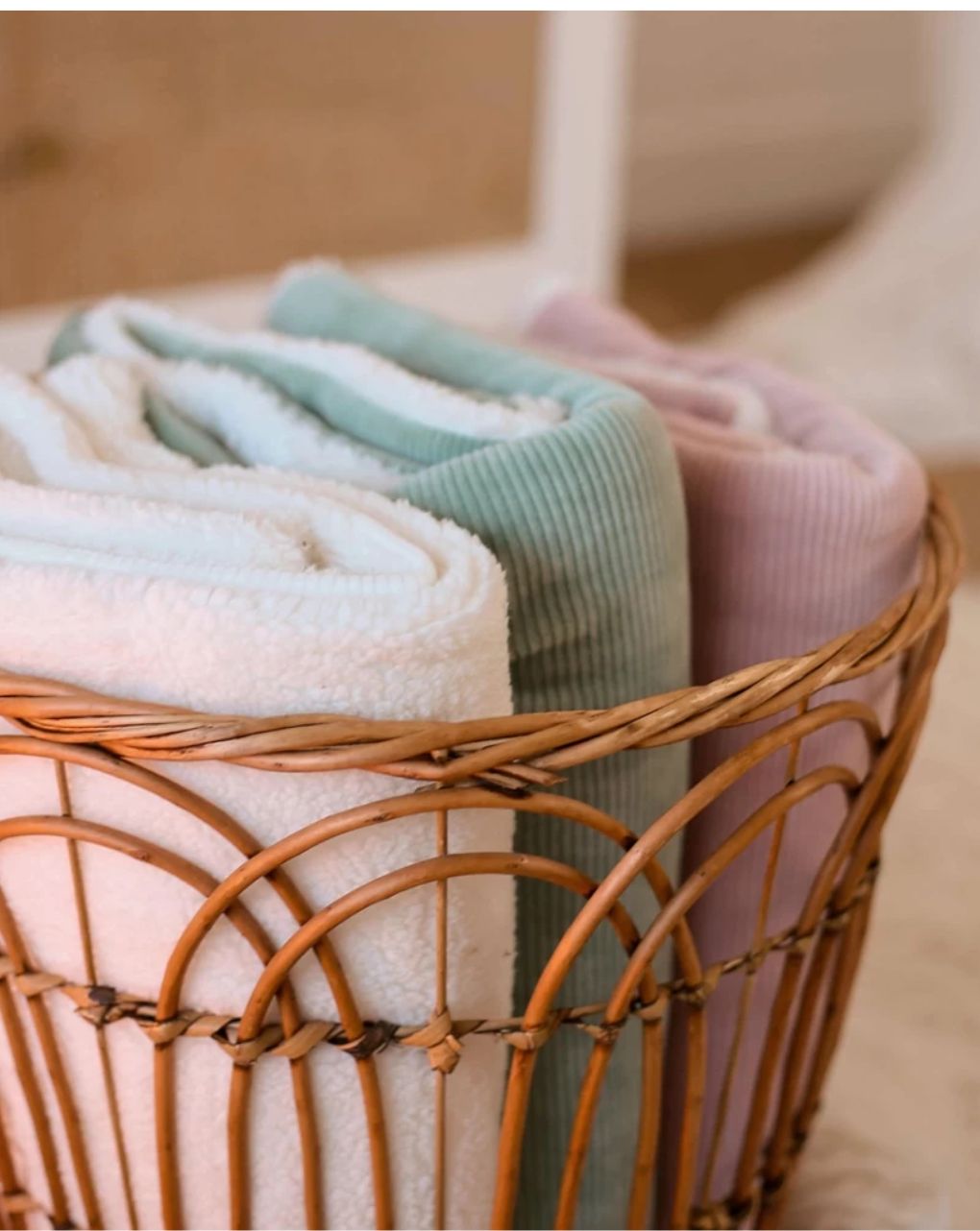 Trois kilos sept κουβέρτα sherpa μέντα 75x100 55-8115064 - TROIS KILOS SEPT