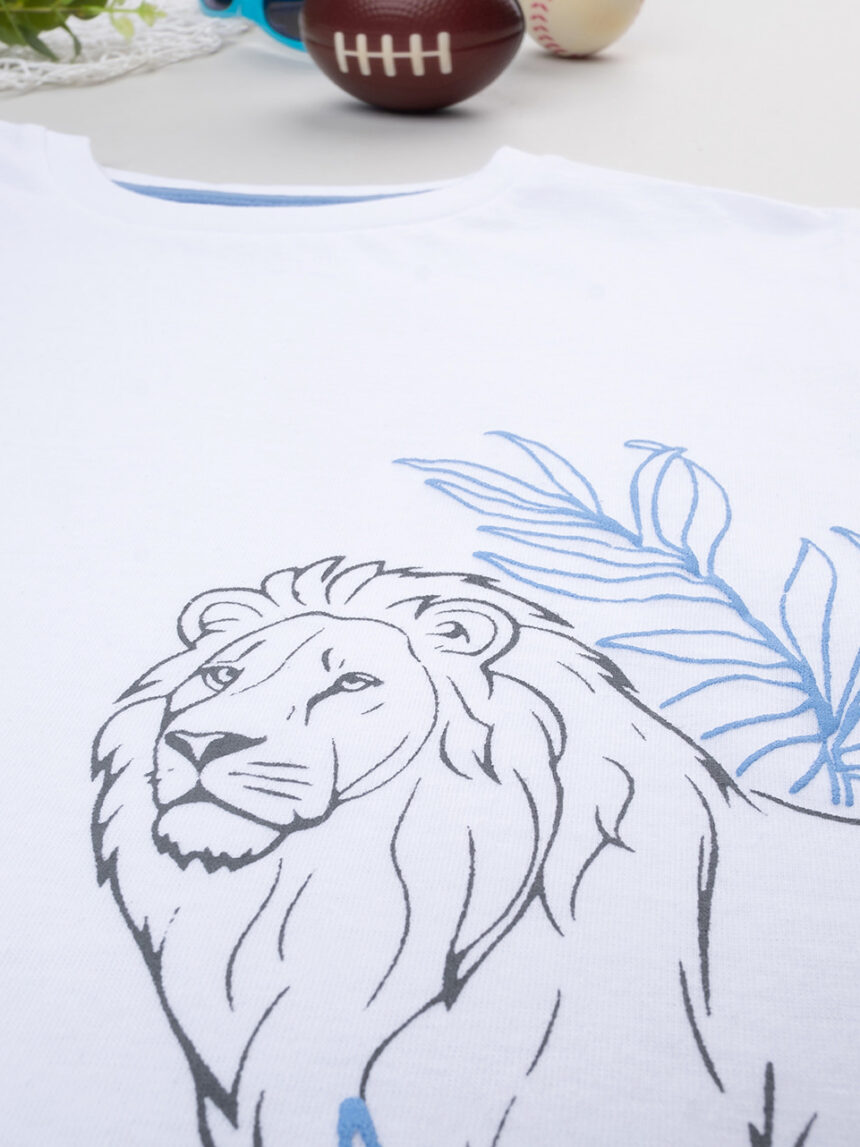 παιδικό t-shirt λευκό/μπλε savana για αγόρι - Prénatal