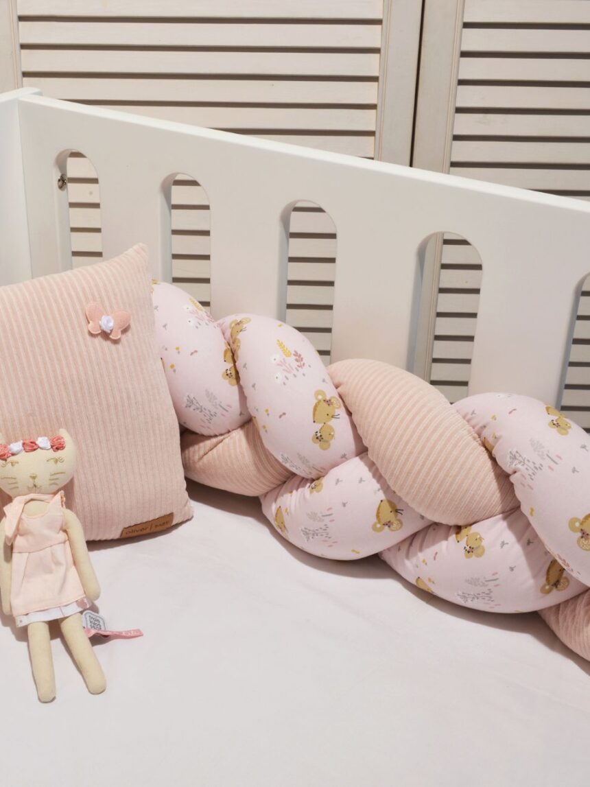 Baby oliver πάντα πλεξούδα 20x200 σχέδιο 412 ροζ 46-6713/414 - BABY OLIVER