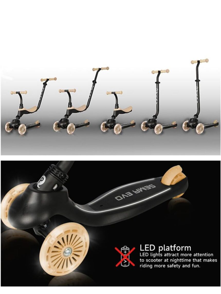 Qplay sema evo 5in1 scooter πατίνι sage green 01-1212076-01 - QPLAY