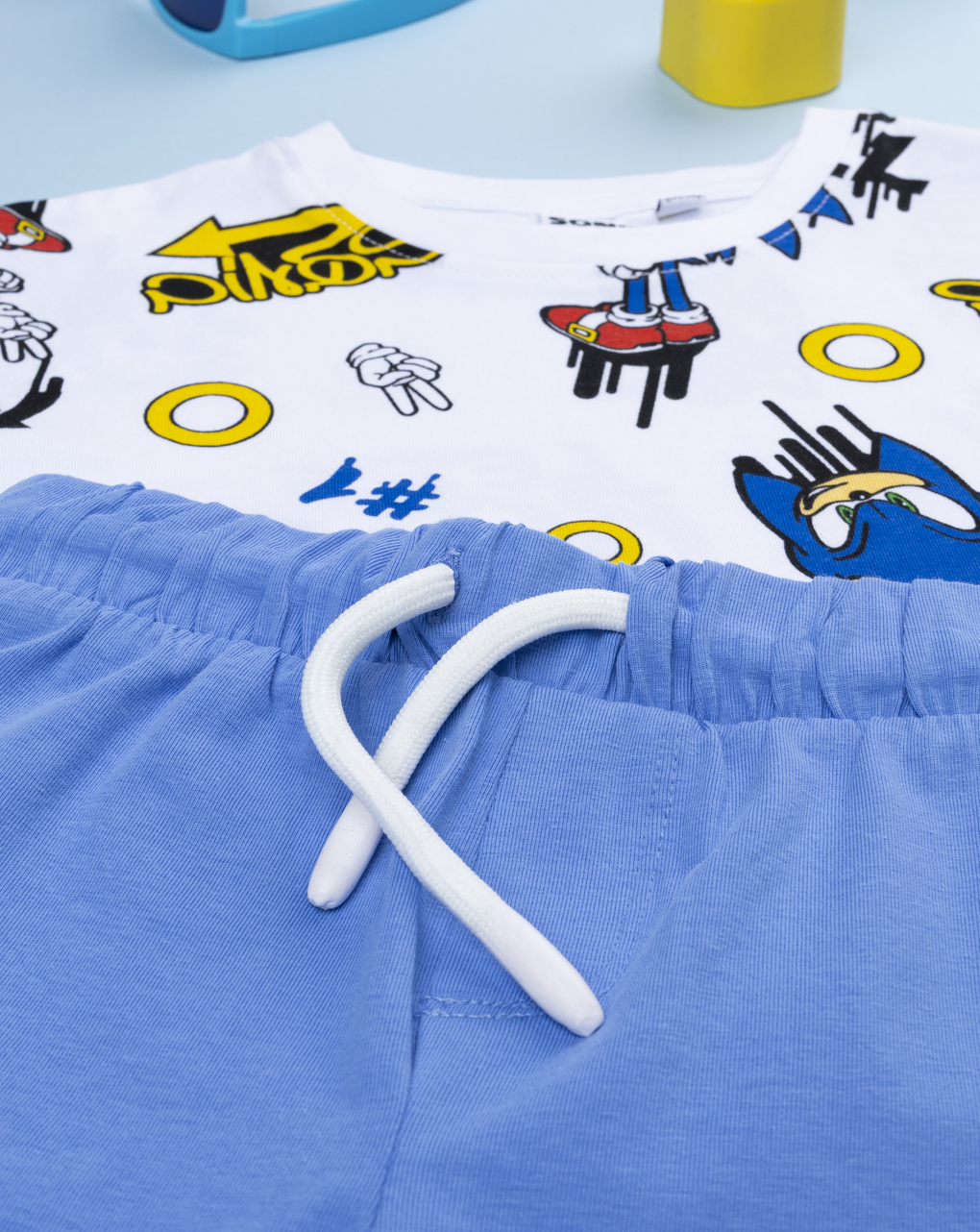 παιδικό σετ t-shirt και σορτσάκι sonic για αγόρι - Prénatal