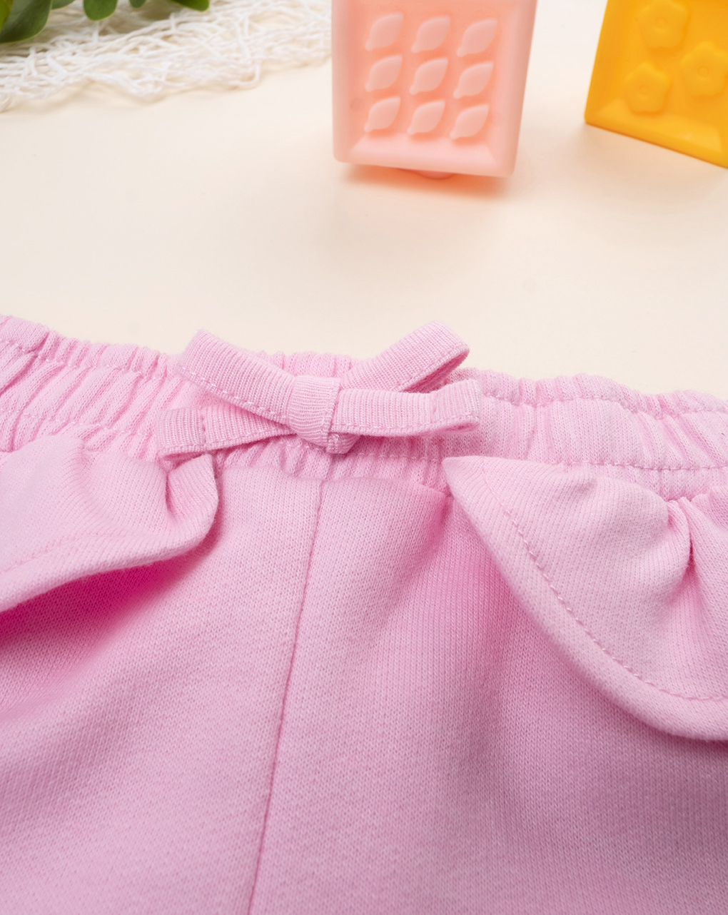 βρεφικό σορτσάκι ροζ με βολάν για κορίτσι - Prénatal