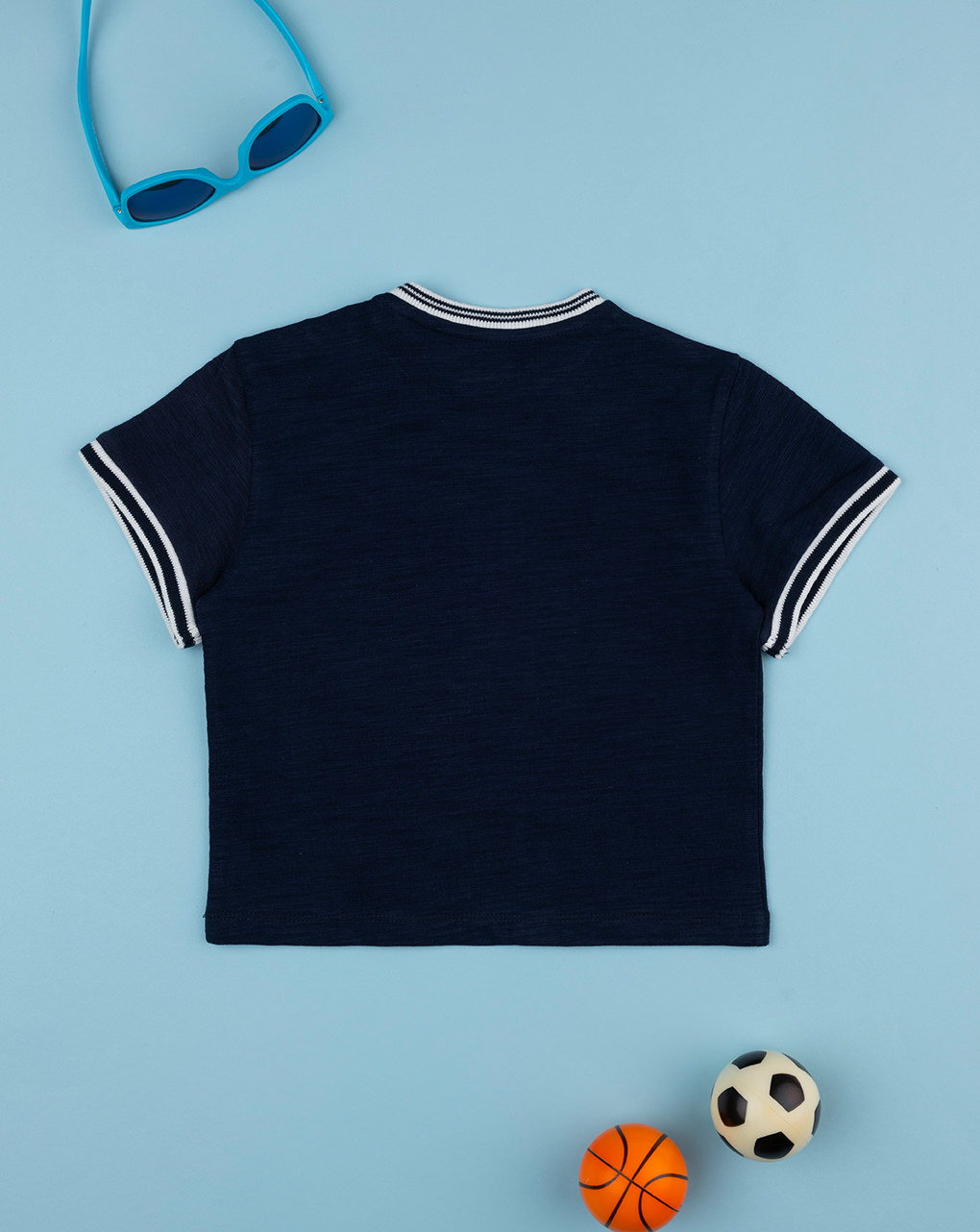 βρεφικό t-shirt μπλε με δεινόσαυρο για αγόρι - Prénatal