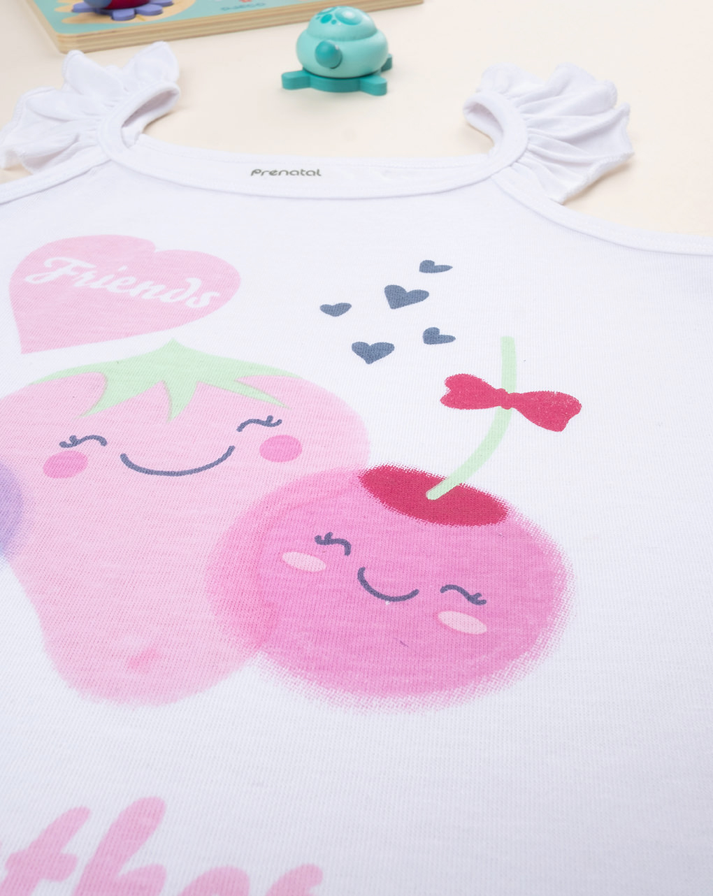 παιδική αμάνικη μπλούζα λευκή together για κορίτσι - Prénatal