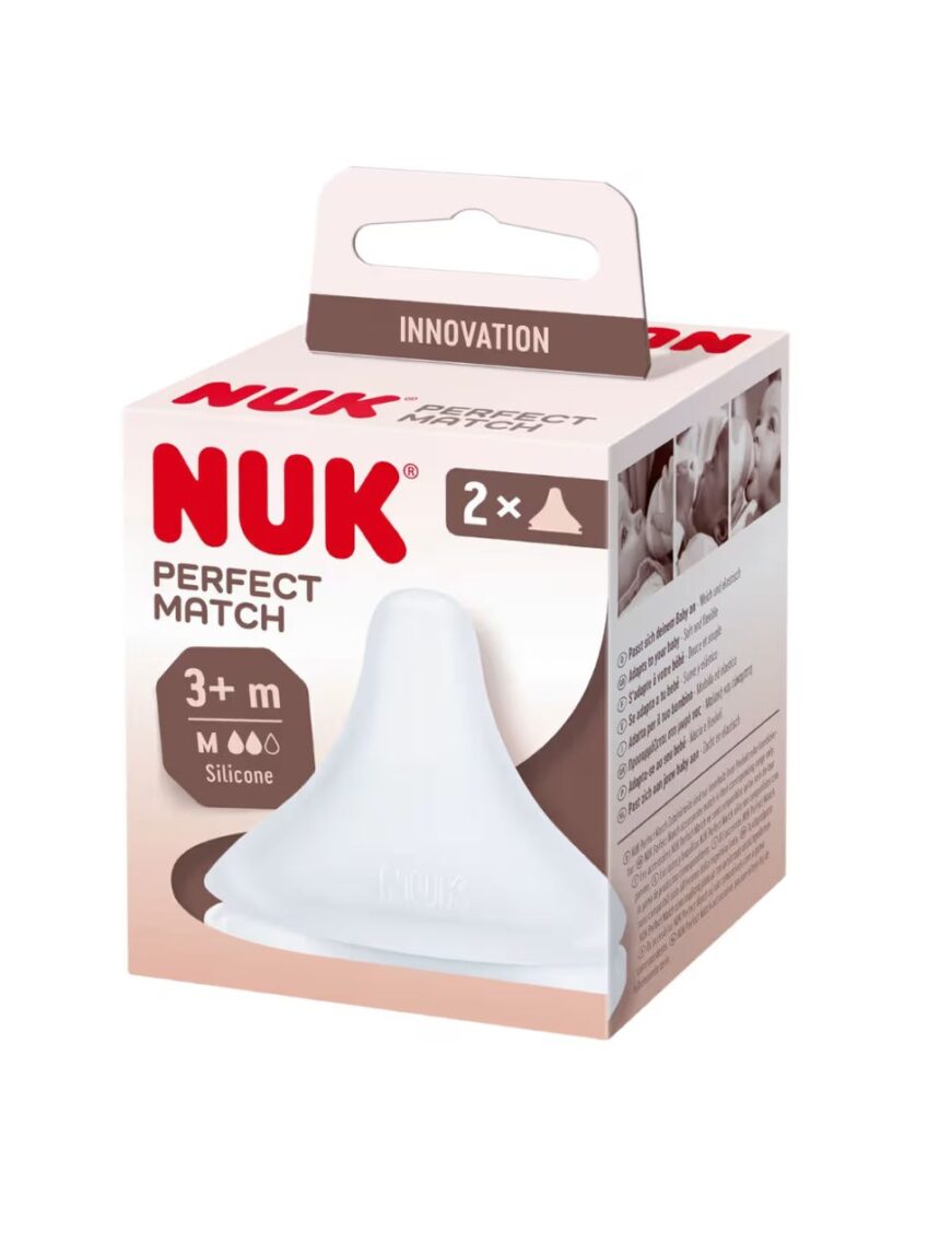 Nuk θηλές 2τμχ perfect match σιλικόνης m 3m+ 10124029 - Nuk