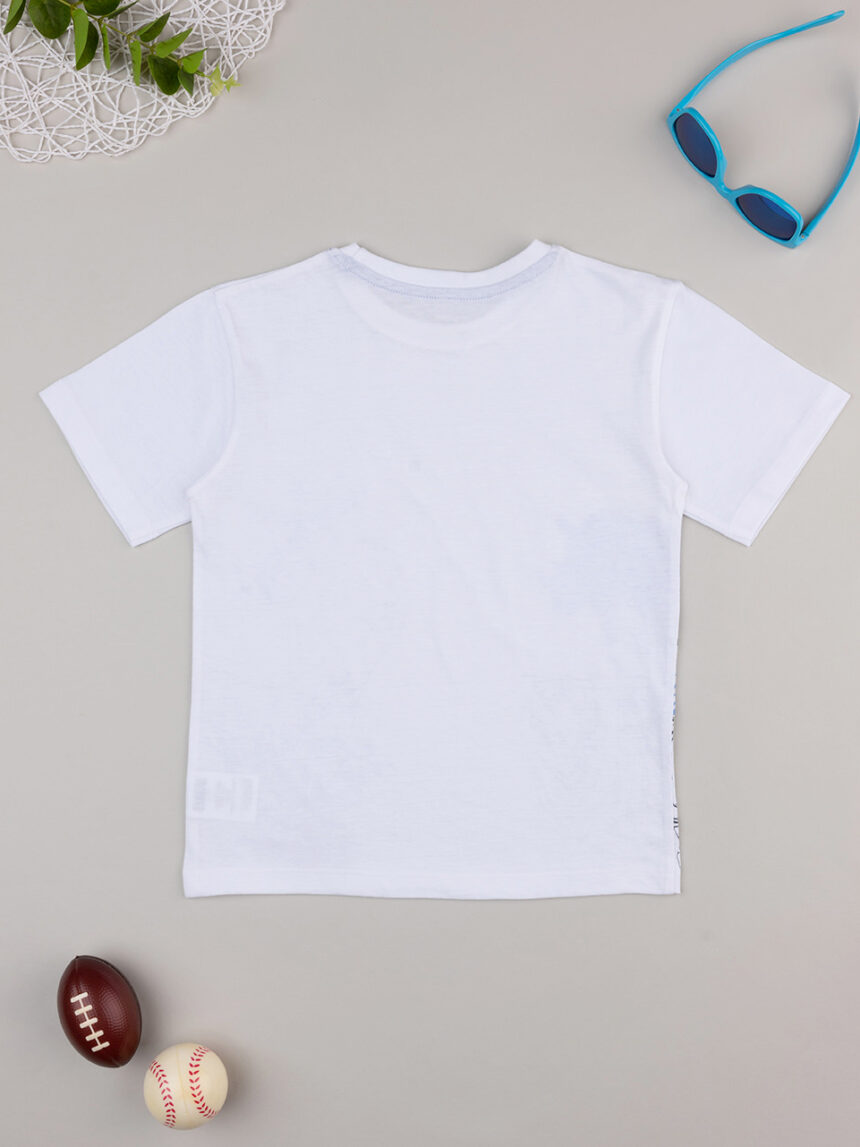 παιδικό t-shirt λευκό/μπλε savana για αγόρι - Prénatal