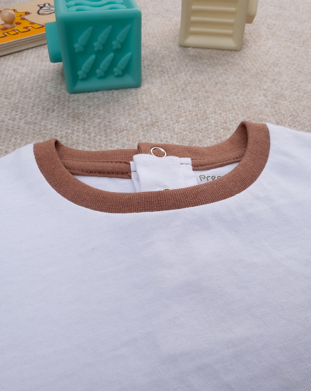 βρεφικό t-shirt λευκό/καφέ savana για αγόρι - Prénatal
