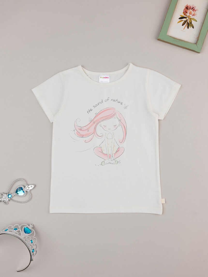 παιδικό t-shirt λευκό nature για κορίτσι - Prénatal