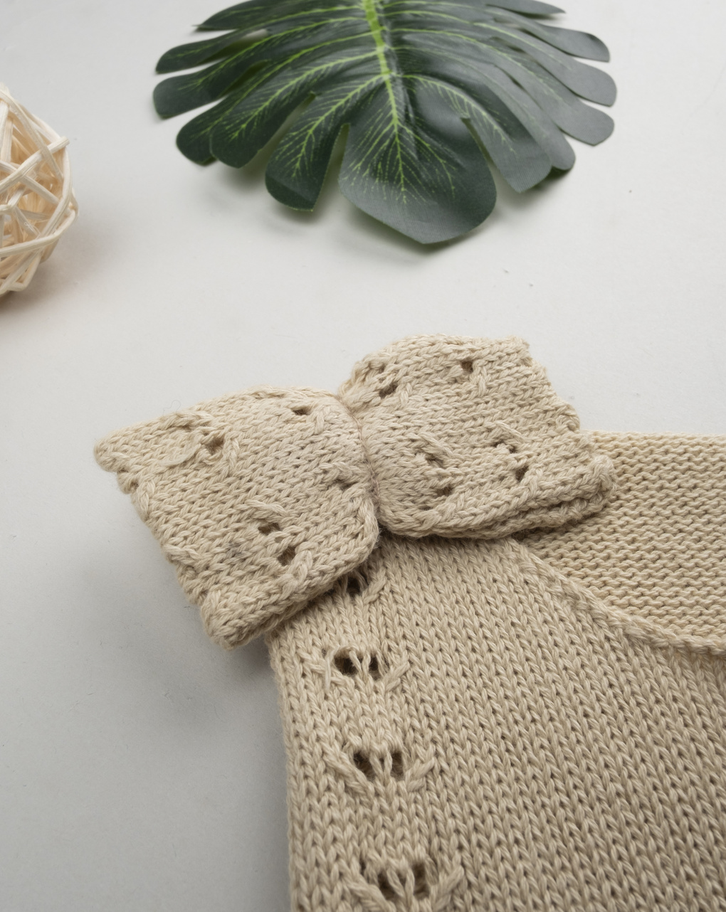 παιδική αμάνικη πλεκτή μπλούζα μπεζ για κορίτσι - Prénatal