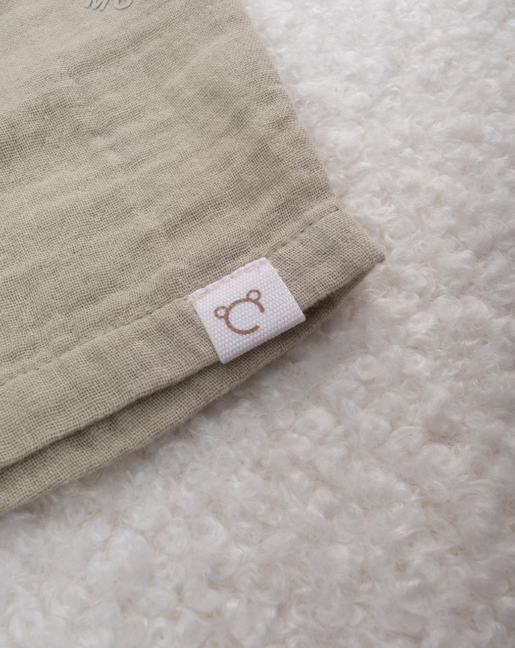 βρεφικό σορτσάκι μουσελίνα λαδί happiness mood για αγόρι - Prénatal