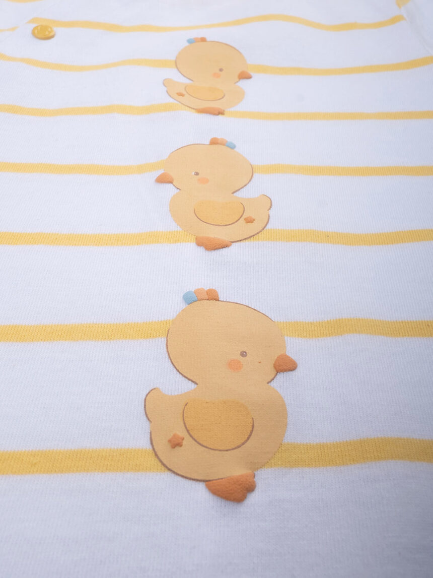 βρεφικό φορμάκι ριγέ κίτρινο baby smile unisex - Prénatal
