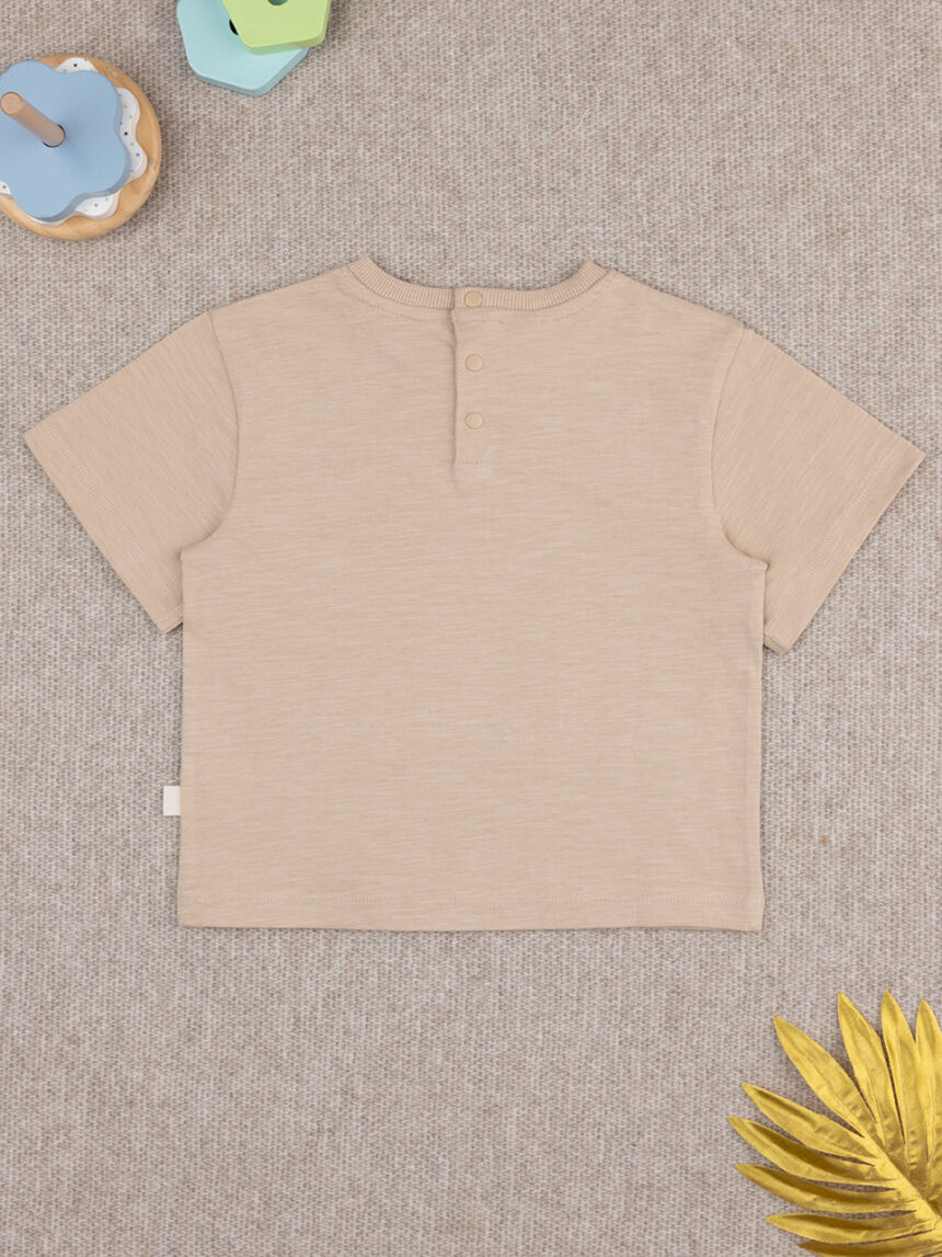 βρεφικό t-shirt καφέ με βάρκα για αγόρι - Prénatal